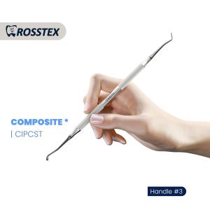 Composite Instrument fig. micro mini titanium nitride coating with handle no. 3 