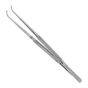Micro Tissue Plier 1x2 curved 18,0cm 